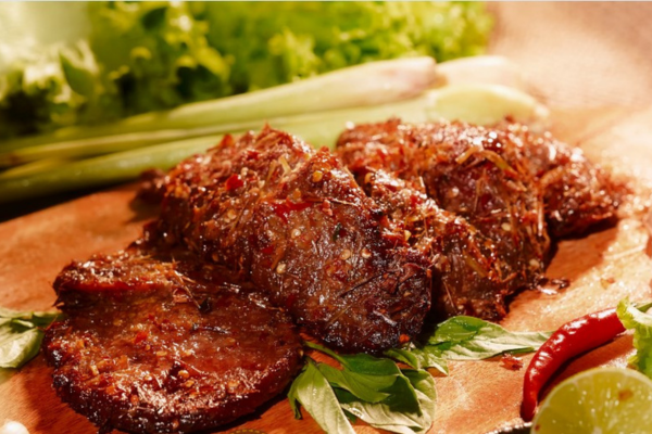 Bò một nắng nướng than